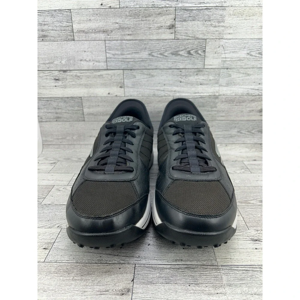 Skechers GoGolf Slip-ins Arch Fit‎ Men Sz 13 Black White Spikeless Shoes 214110